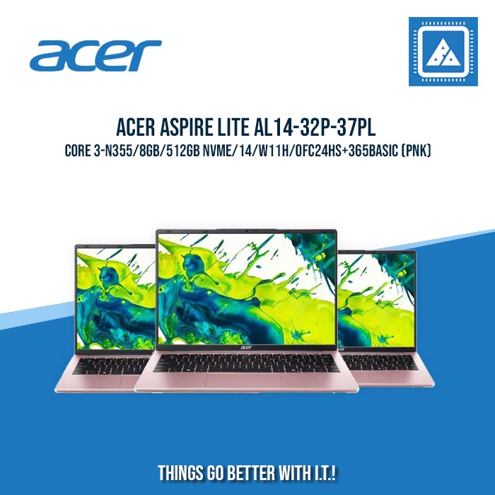 ACER ASPIRE LITE AL14-32P-37PL CORE 3-N355/8GB/512GB NVME | BEST FOR STUDENTS ACER ASPIRE LITE AL14-32P-37PL CORE 3-N355/8GB/512GB NVME | BEST FOR STUDENTS